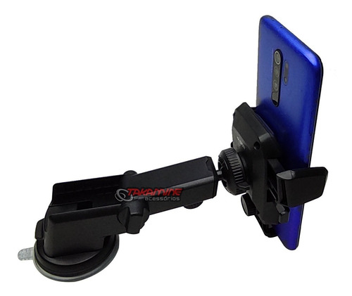 Imagem 2 de 7 de Suporte Celular Automotivo Veicular Trava Automática Ventosa