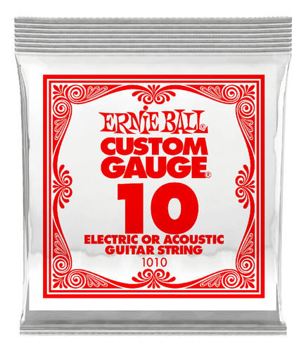 Cuerdas De Guitarra Electrica Ernie Ball 010 Individuales 