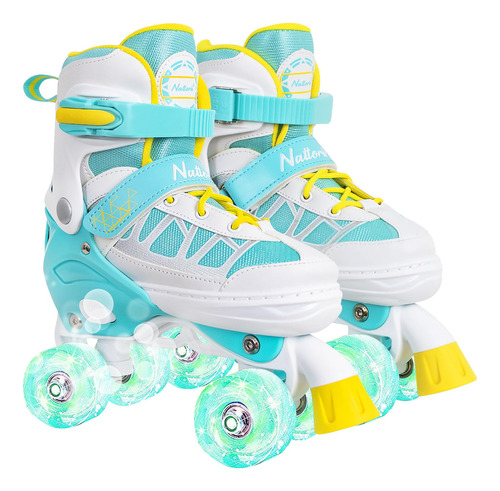 Nattork Roller Skates For Kids Boys Girls 4 Size Adjustable