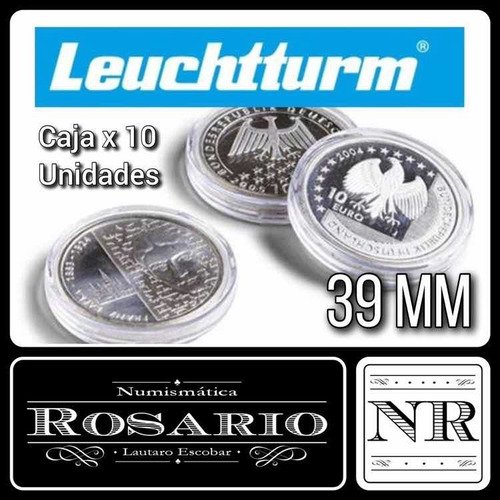 Imagen 1 de 4 de Capsulas Para Monedas Lighthouse - Diámetro 39 Mm X 10 Unid.