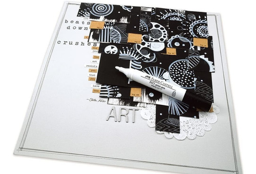Marcador Punta Ancha Blanco Opaco Faber-castell Stamper