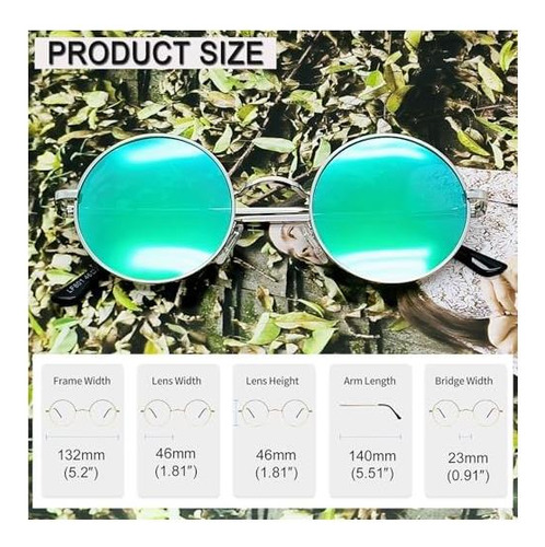 Gafas De Sol Redondas Polarizadas De Joopin Círculo Hippie