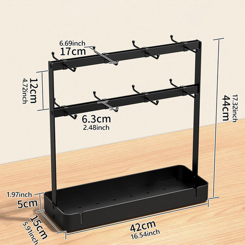 Soporte Para Tazas De Café Con Base De Almacenamiento,