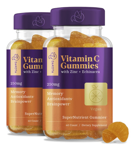 Gomitas De Vitamina C Con Equincea De Zinc Para Adultos Y Ni