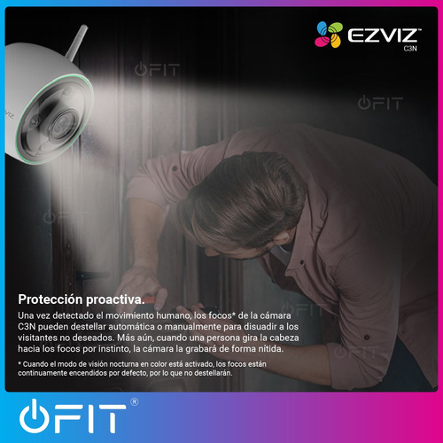 Kit X3 Cámara Seguridad Wifi Ip Ezviz + 3 Memorias Sd 128gb