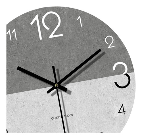 Reloj De Pared Artístico De 12.0 In, Gris Oscuro Claro