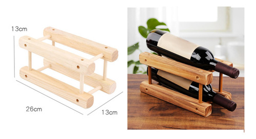 2 Accesorios Para Estante De Vino, Accesorios Madera Y