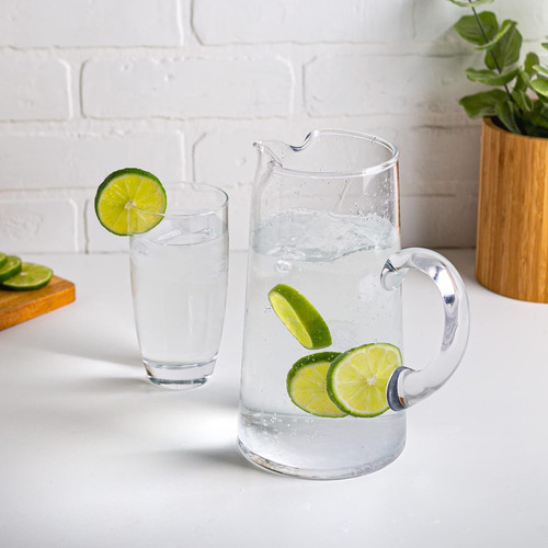 Jarra De Cristal Glaver's, Con Cano, Para Bebidas Frias Y...