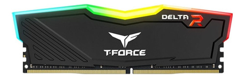 Memoria RAM T-Force Delta RGB gamer color negro 16GB 2 Team Group TF3D416G3600HC18JDC01