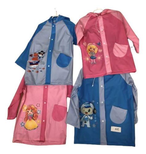 Piloto Impermeable Capa Lluvia Varios Colores Niños