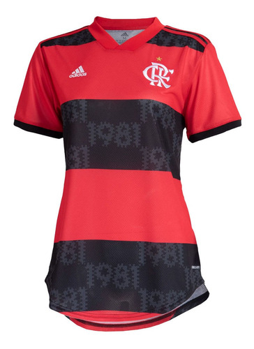 Imagem 1 de 4 de Camisa Flamengo Feminina Jogo 1 adidas 2021