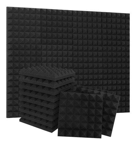 Kit De 24 Paneles De Espuma Acústica Denso Quality, 30 X 30