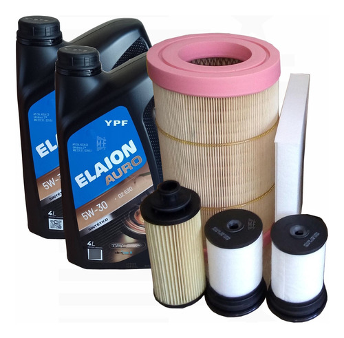 Kit 5 Filtros + 8 L Aceite Elaion F50 D2 Chevrolet S-10