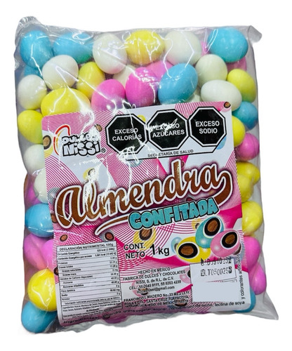 Almendras De Chocolate Confitadas Bolsa 1kg Dulce Nissi