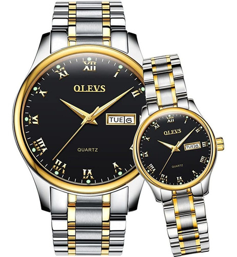 Reloj Hombre Olevs S-gl5568gj Cuarzo Pulso Plateado Just Wat