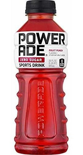 Pack Familiar Bebida Deportiva Fruit Punch Poweradezero, 20 Oz, 24 U.