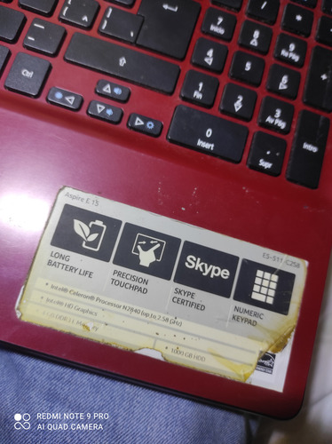 Laptop Acer Aspire E 15 E5-511 15.6 Intel N2840 Piezas (Usado)