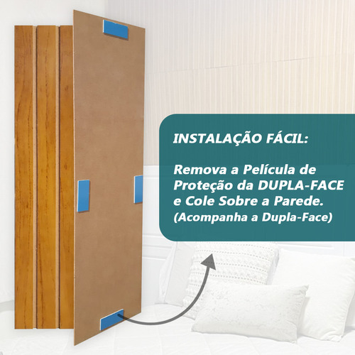 Cabeceira Ripada Casal Queen King Com 2 Mesas De Cab 1 Gavt Cor Nature | Preto/pé Dourado