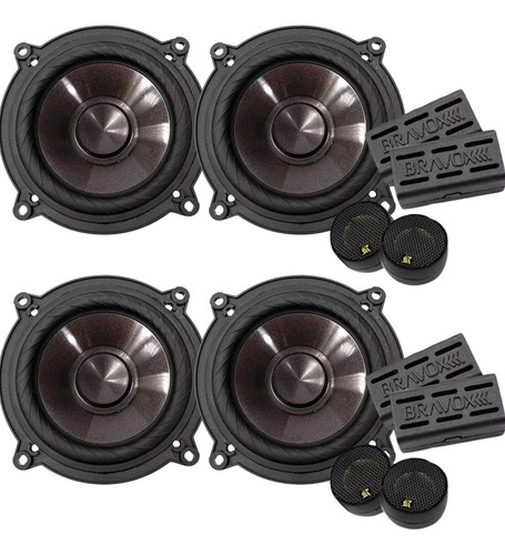 Par Kit 2 Vias Automotivo 5 Polegadas 120w Rms Bravox Cs50p