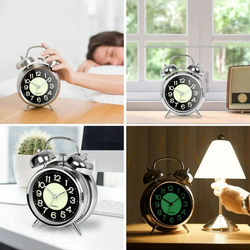 Reloj Despertador Súper Ruidoso,retro 4 Pulgadas,