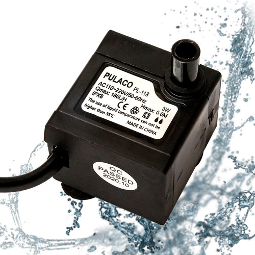 Mini Bomba Submersa Bombinha Fonte Água Aquário Peixe 220l/h