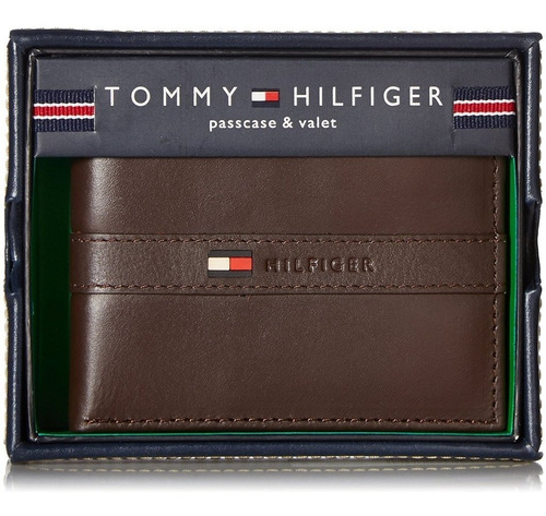 Cartera Tommy Hilfiger Caballero Brown Original Importadaa