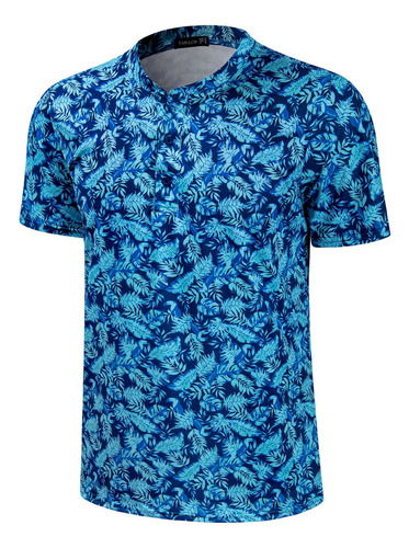 Polos Estampados Henley Para Hombre, A La Moda, De Corte Sec