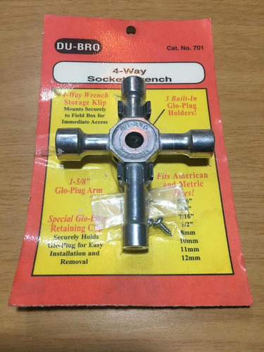 Du-bro 4-way Socket Wrench  No. 701 Aeromodelismo 