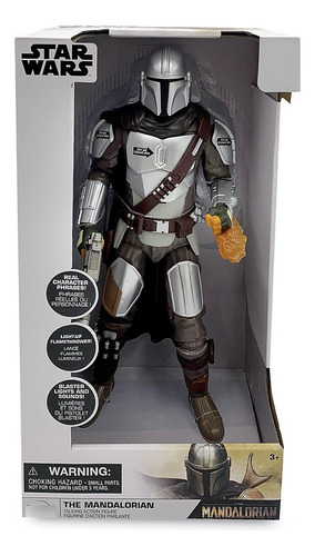The Mandalorian Star Wars Orig Disney Store 34cm Talking Luz
