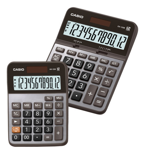 2 Calculadoras De Escritorio Casio Dx-120b Y Mx-120b 12 Dig.