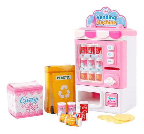 Imagen 2 de 3 de Juguetes Niños Máquina Expendedora De Bebidas Simulación Cas
