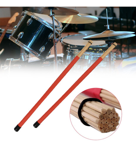 Juego De 7 Cepillos Para Baquetas Jazz Drumsticks Bamboo 19
