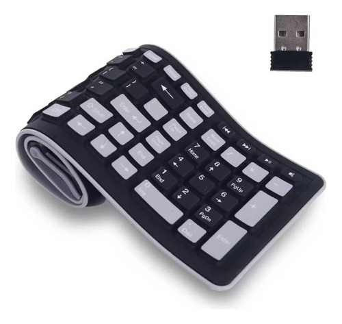 Teclado De Goma Blanda Flex Flex Plegable Roll Up A.