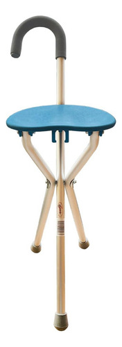 Bastón Plegable Plata C/asiento Mango Ergonómico Speedy