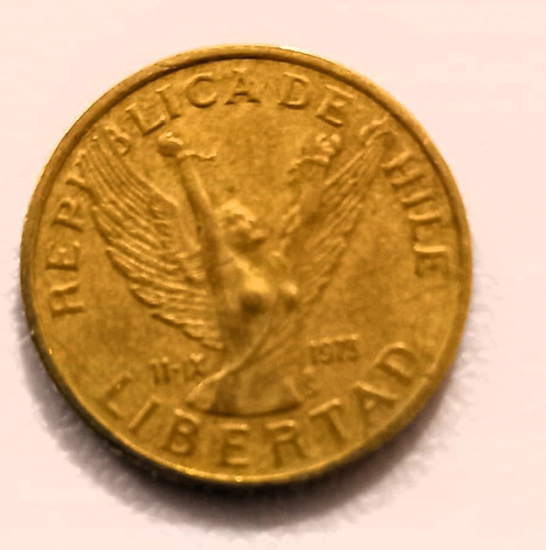 Moneda 5 Pesos 1982 De Chile (ángel De La Libertad)