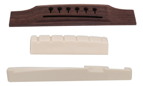 Puente De Guitarra Acústica Para Zurdos + Tuerca +