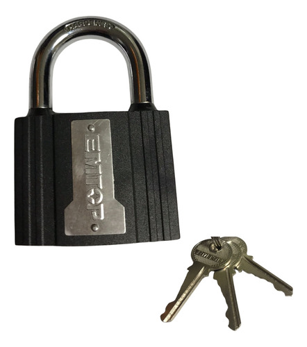 Candado Reforzado Hierro Alta Seguridad 63mm 3 Llaves Color Gris