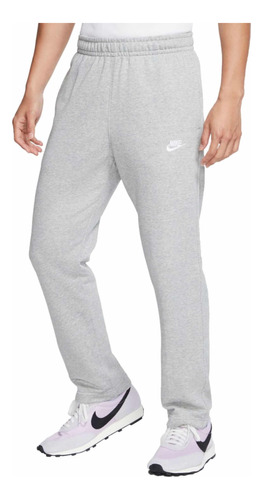 Pantalón Buzo Nike Gris Deportivo De Algodón