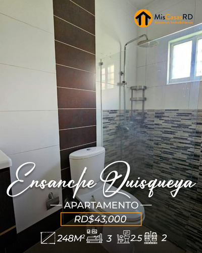 Apartamento 4to Nivel Con Terraza En Ensanche Quisqueya