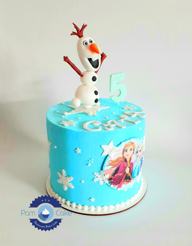 Torta Artesanal Frozen Ana Y Elsa Personalizada
