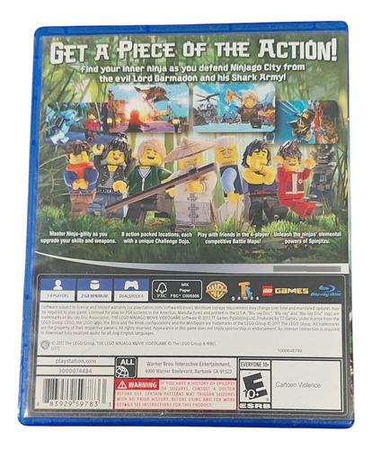 Juego Fisico Ps4 Lego Ninjago Movie Videogame Warner Bros (Usado)