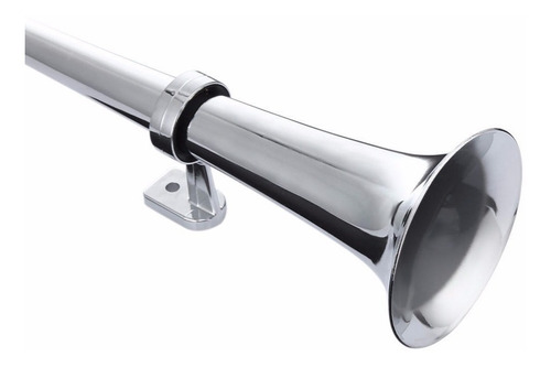 Buzina Ar C/ Compressor 12v Metal Cromada Marítima Caminhão