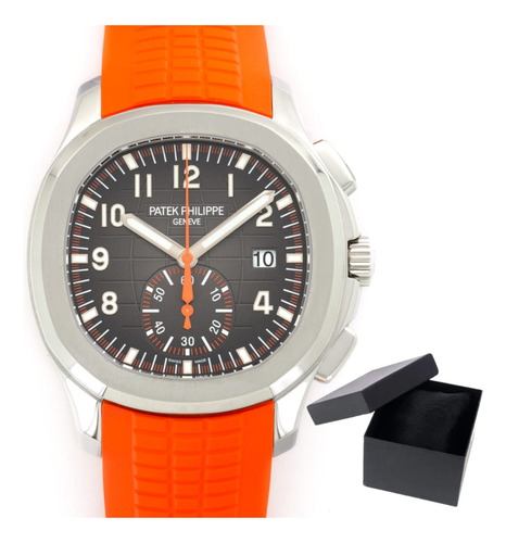 Relógio Patek Aquanaut Automático Puls. Borracha Variações Laranja Prateado Laranja (Recondicionado)