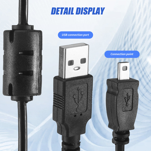 Cabo Usb 2.0 A Preto Para 8 Pinos B Com Ferrite - 1 5 M/59-f