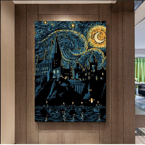 Cuadro Decorativo Harry Potter Noche Estrellada 60x90cm