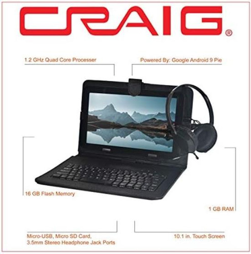 Tableta Craig Cmp840 Bun-bk-hd Quad Core De 10,1 Pulgadas Co