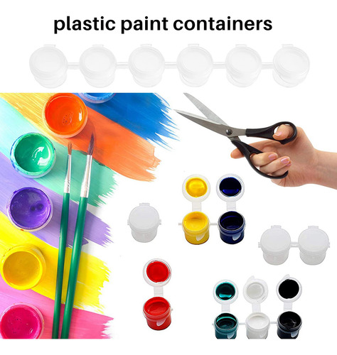 50 Tiras Para Botes De Pintura, 300 Botes De 2 Ml/0.07 Oz De