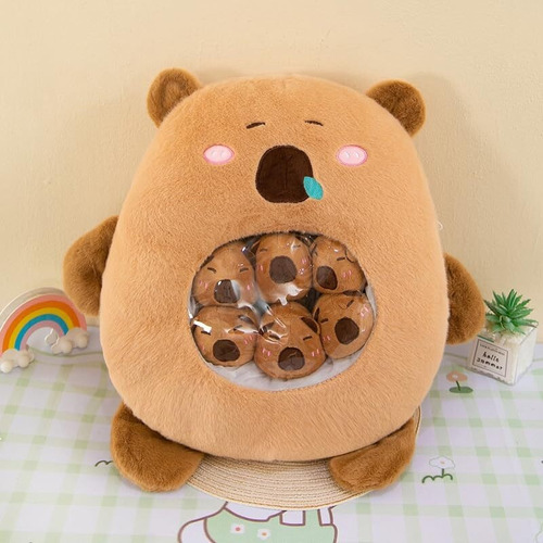 2024 New Linda Almohada De Peluche De Capibara Marrón