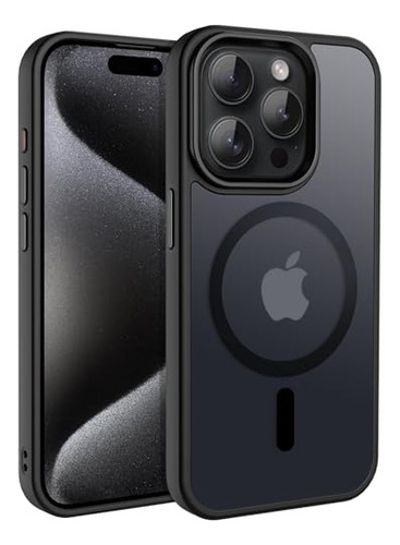 Funda Para iPhone 15 Pro 2023 6.1 Matte Negro 6.1 PuLG
