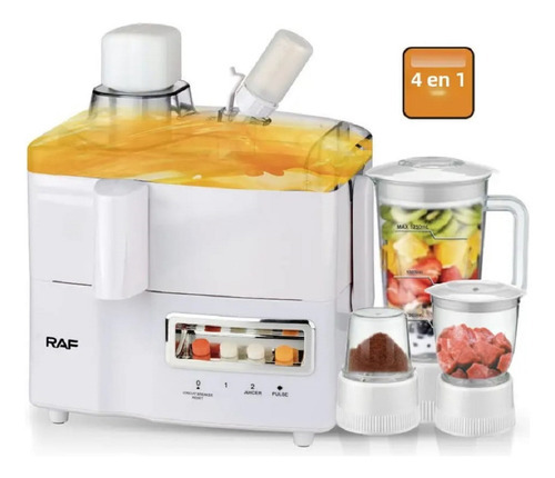 Extractor De Jugo Eléctrico Y Licuadora 4 En 1 Raf